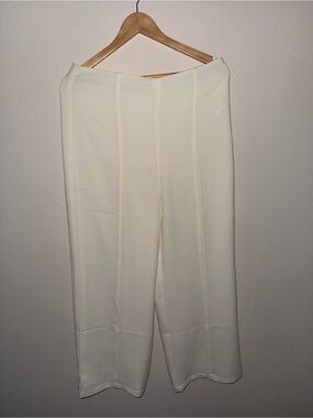 Effortless Wide-Leg Cream Trousers